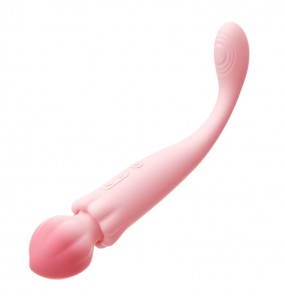 MizzZee - Peach Dual-Head Vibrators Wand (Chargeable - Pink)